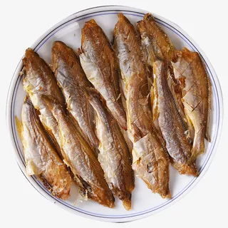 黄花鱼干微距特写免抠