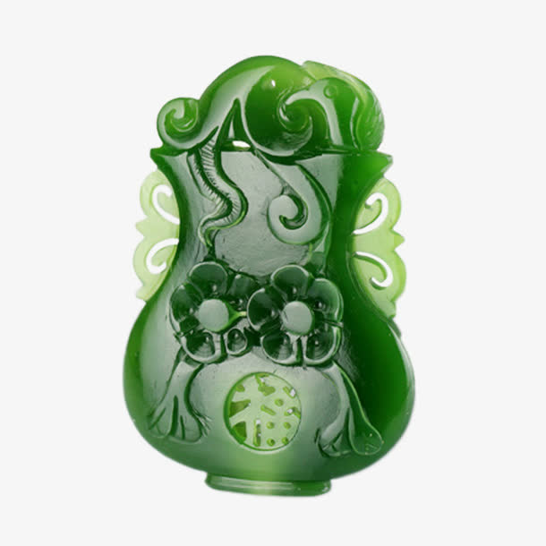 菠菜绿花开富贵挂件免抠