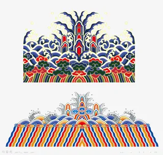 云锦彩色纹理免抠