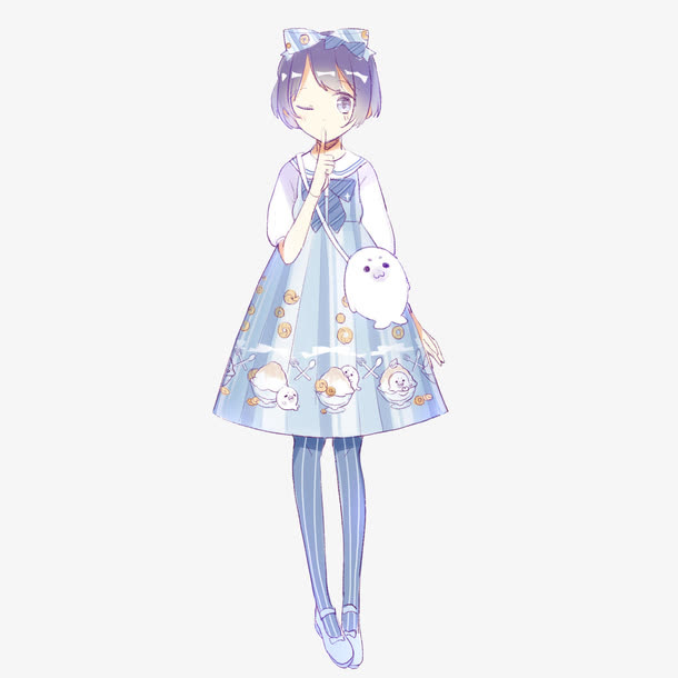 二次元萌妹免抠