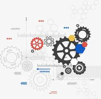 黑色简约齿轮背景 黑色简约齿轮背景