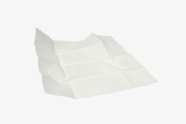 一张折叠过的纸巾实物免抠