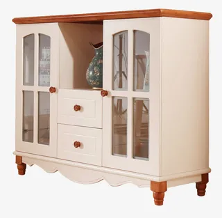 实木餐边柜餐厅柜置物柜酒柜免抠