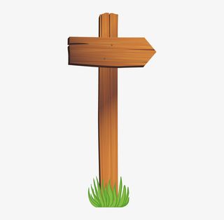 木质箭头标牌图案免抠