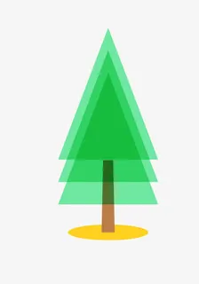 五颜六色的树免抠