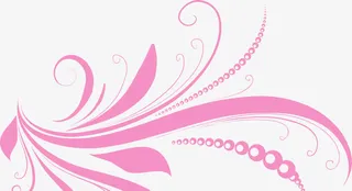 粉色卡通花纹装饰节日免抠