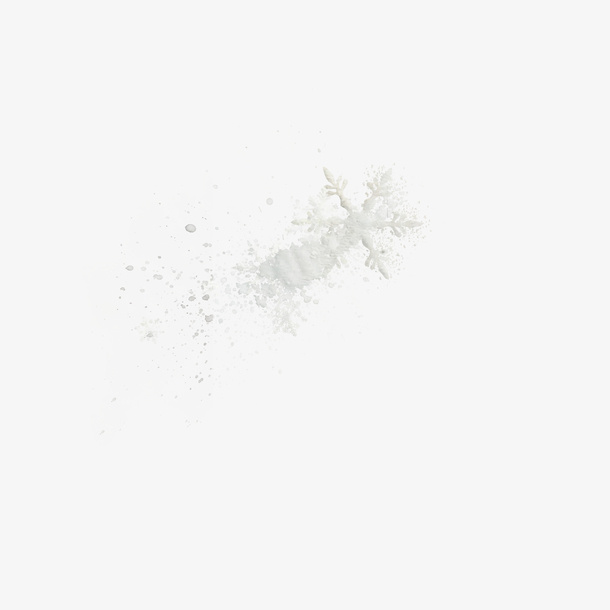 泼墨雪花元素免抠