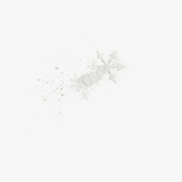泼墨雪花元素免抠