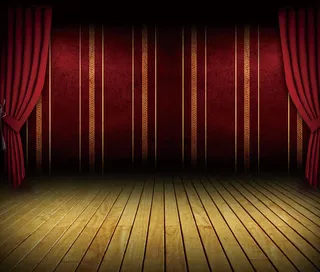 手绘中国风戏曲舞台免抠