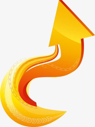 晨色箭头弧线免抠