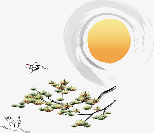 松树园林免抠