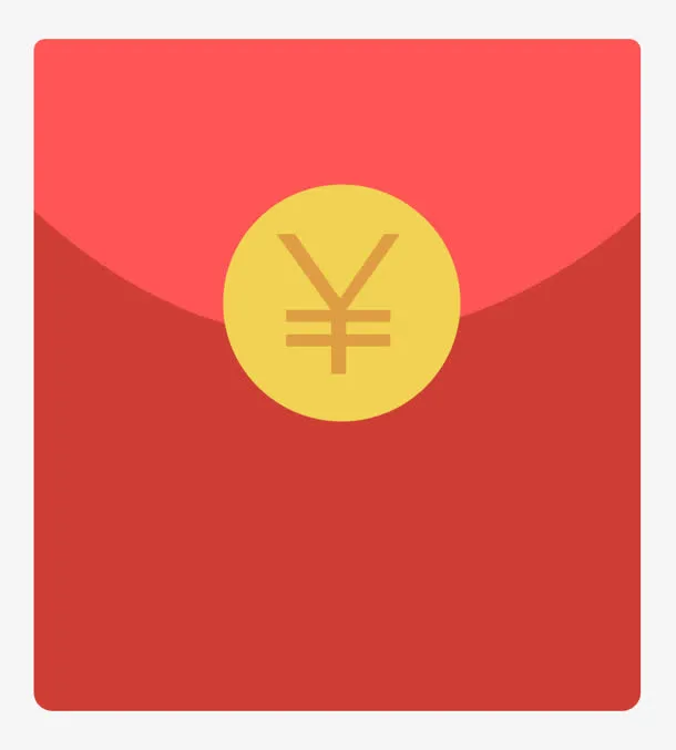 创意合成扁平风格红包免抠
