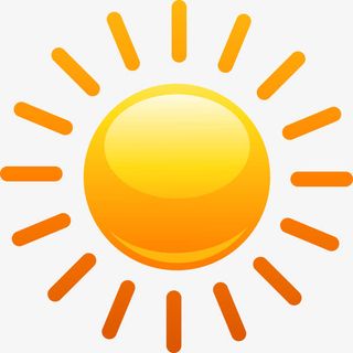 发光的金色太阳免抠