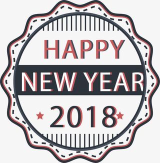 花边新年促销标签免抠