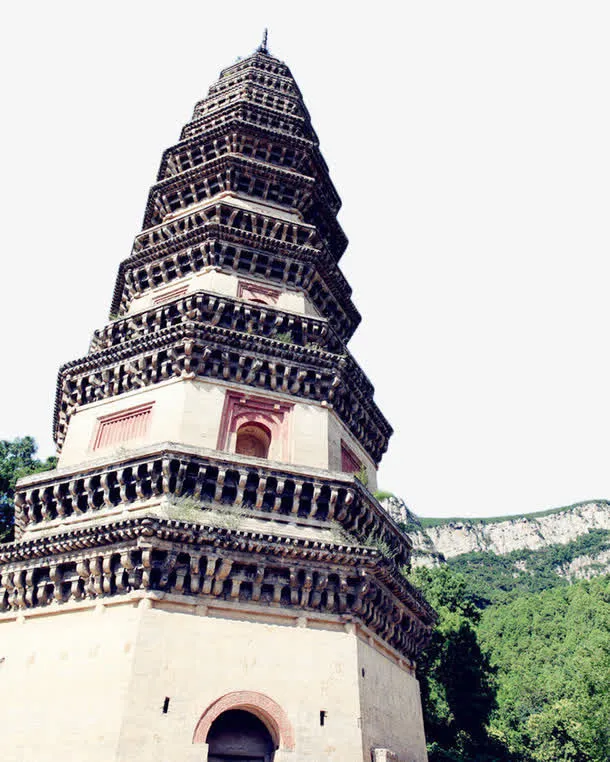 济南灵岩寺建筑免抠
