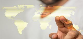 简约世界地图商务男人背景高清