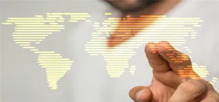 简约世界地图商务男人背景高清