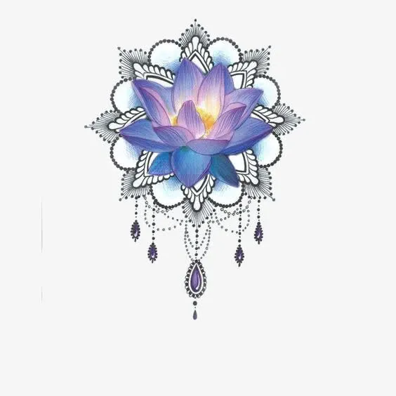 莲花印花免抠