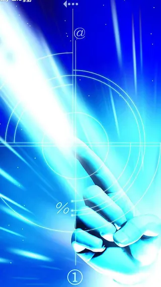 蓝色手指光H5背景元素高清