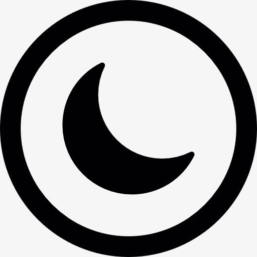 Moon在一个圈内图标免抠