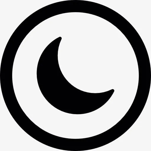 Moon在一个圈内图标免抠