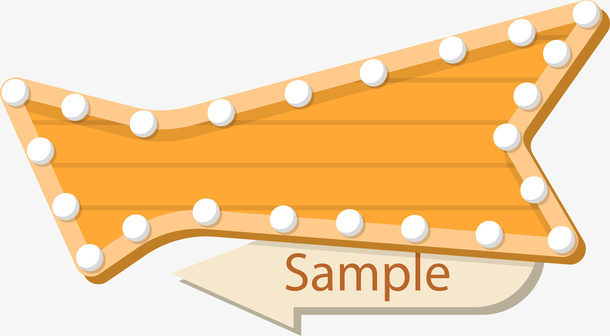 时尚店铺标牌边框免抠