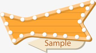 时尚店铺标牌边框免抠