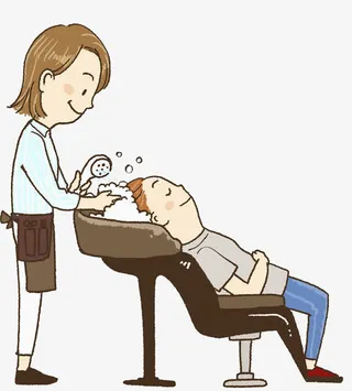 洗头发女人免抠图免抠