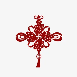 卡通手绘中国结挂件素材免抠