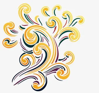 矢量炫彩藤蔓免抠