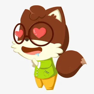 卡通手绘动物松鼠免抠