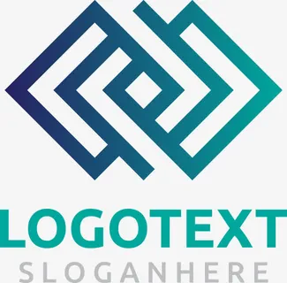 蓝绿色地产家居矢量logo设计免抠