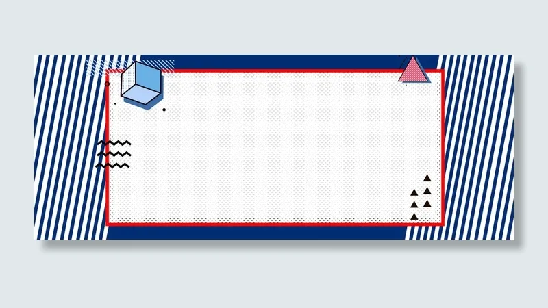 几何斜线条孟菲斯banner背景高清