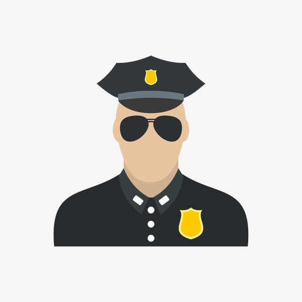 墨镜警察帽免抠