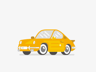 扁平化出租车免抠