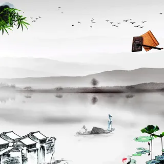 水墨画中国风免抠