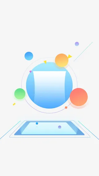 手绘科技蓝色质感免抠