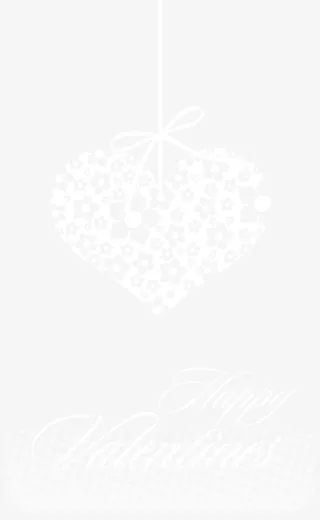 情人节白色爱心挂饰免抠