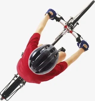 骑行人物运动俯视免抠