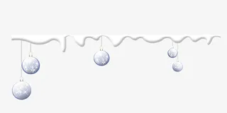 厚雪堆挂饰免抠节日圣诞节元素