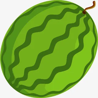 手绘西瓜免抠