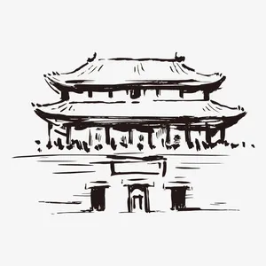 素描房屋 房子免抠
