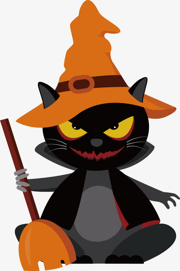 黑猫魔法师免抠