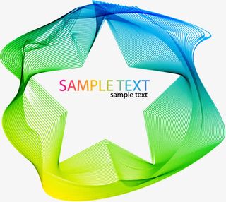 矢量线条渐变边框免抠