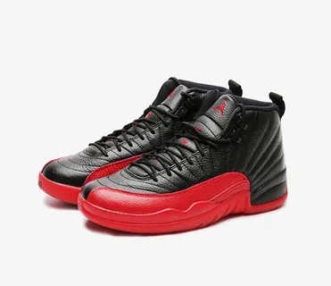 黑色乔丹高帮鞋红底运动鞋电商免抠