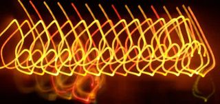 黄色线条光效黑色背景