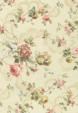 开满枝条花朵的底纹免抠