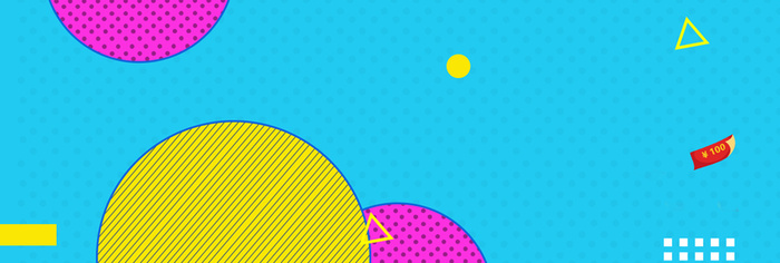 点线面清新孟菲斯banner背景高清