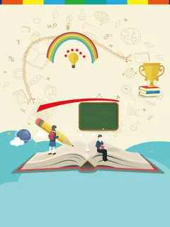 可爱手绘备战高考宣传海报背景素材高清