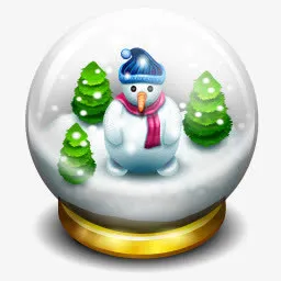 雪花玻璃球图标免抠